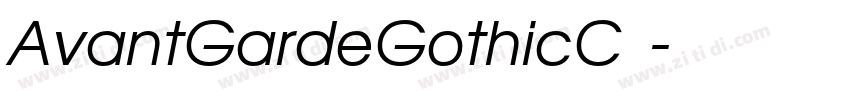 AvantGardeGothicC 中字体转换